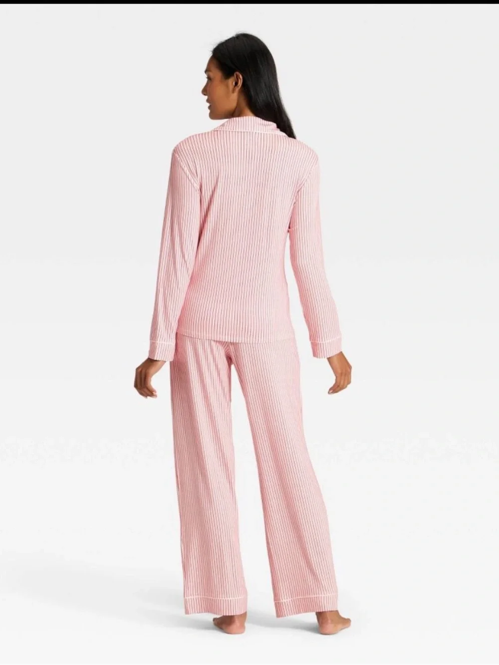 Auden Red Striped Long-Sleeve Pajama Set L NWOT - Picture 3 of 4